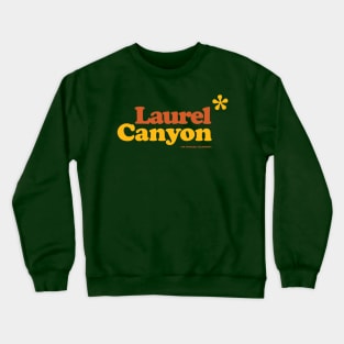 Vintage Laurel Canyon Jasmine flower logo 1970's Crewneck Sweatshirt